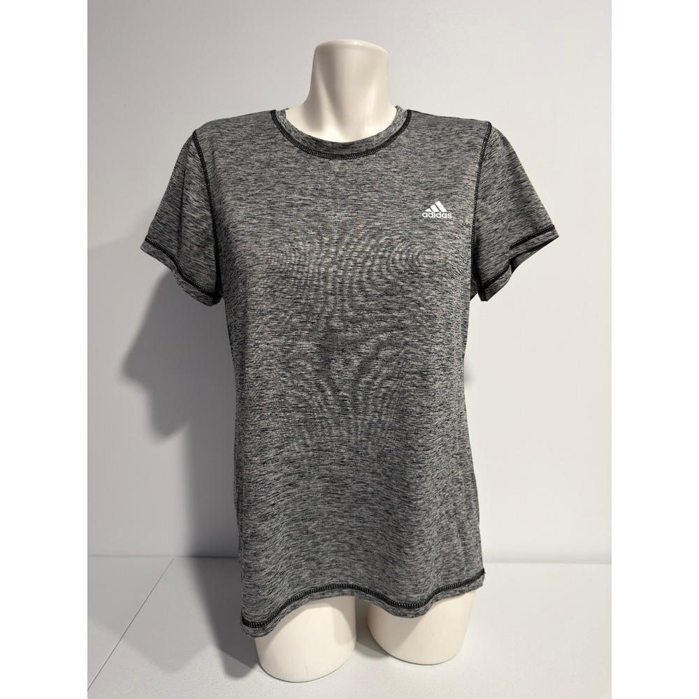 Adidas Golf Womens Gray Space Dye Heather Performance T-Shirt Large RN88387